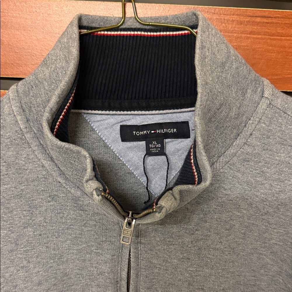 Tommy Hilfiger Men's Zip-Up Sweater in Gray